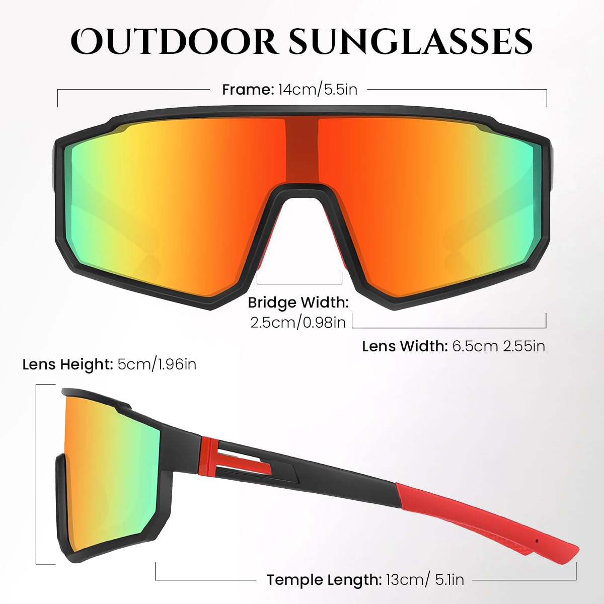 Proberos Fashion Polarized Sports Sunglasses UV400 Protection Sports Sunglasses Riding Polarized Sunglasses with Case Unisex Sports Sunglasses for Biking, Marathon, Motorcycling, Orange Proberos Fashion Polarized Sports Sunglasses UV400 Protection Sports Sunglasses Riding Polarized Sunglasses with Case Unisex Sports Sunglasses for Biking, Marathon, Motorcycling, Orange